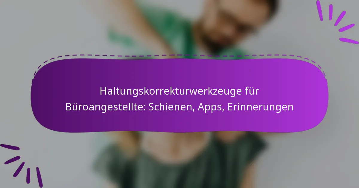 Haltungskorrekturwerkzeuge für Büroangestellte: Schienen, Apps, Erinnerungen