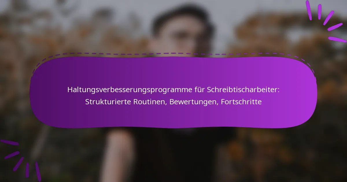 Haltungsverbesserungsprogramme für Schreibtischarbeiter: Strukturierte Routinen, Bewertungen, Fortschritte