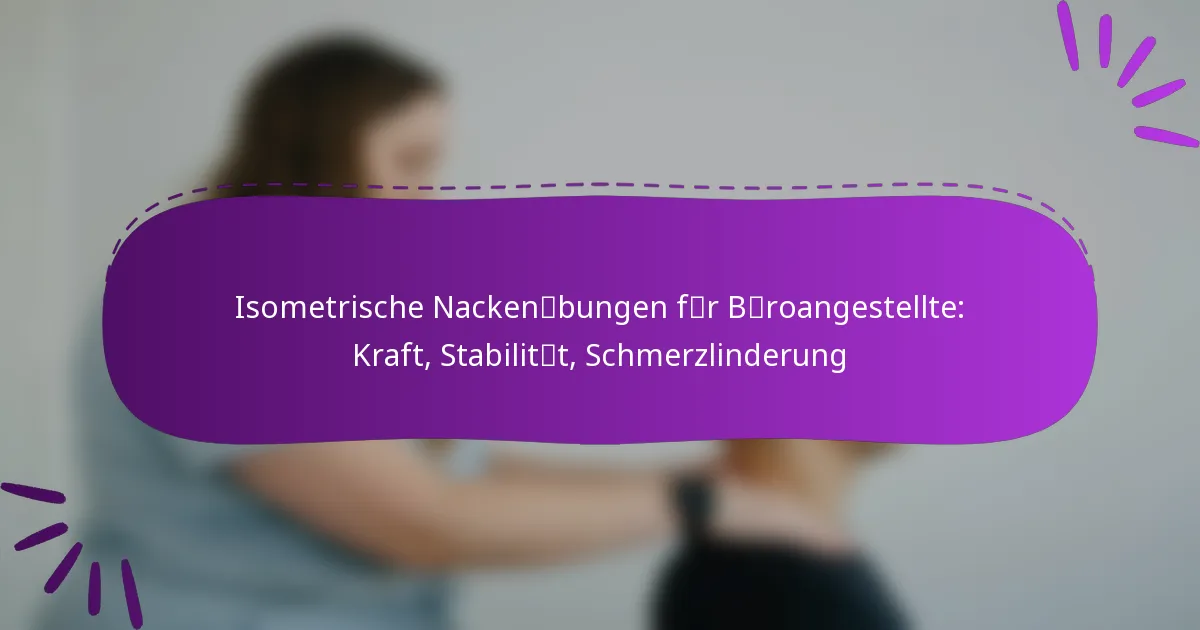 Isometrische Nackenübungen für Büroangestellte: Kraft, Stabilität, Schmerzlinderung