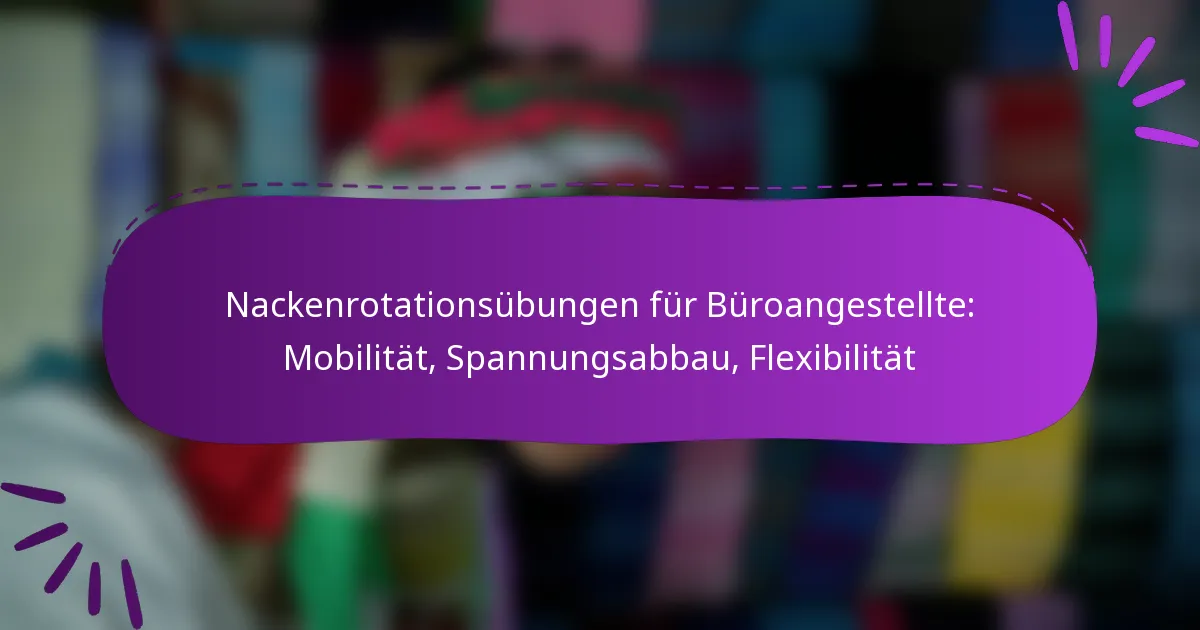 Nackenrotationsübungen für Büroangestellte: Mobilität, Spannungsabbau, Flexibilität