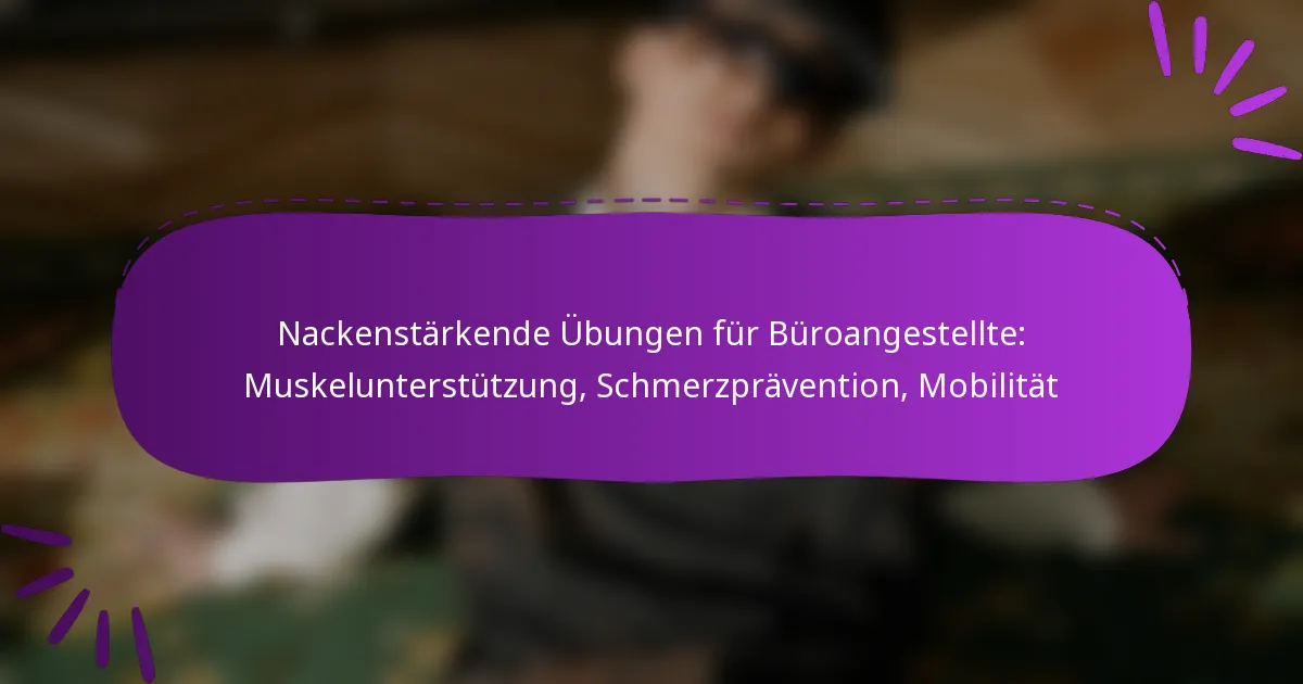 Nackenstärkende Übungen für Büroangestellte: Muskelunterstützung, Schmerzprävention, Mobilität