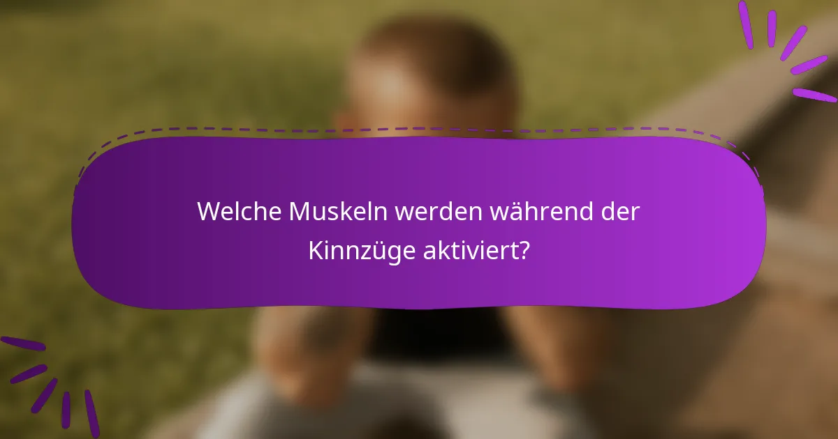 Welche Muskeln werden während der Kinnzüge aktiviert?